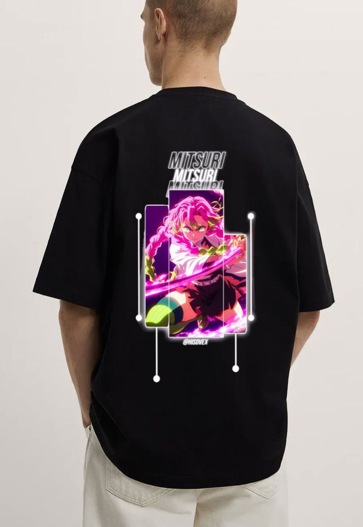 Anime x Street Style Oversized T-Shirt – Mitsuri Kanroji